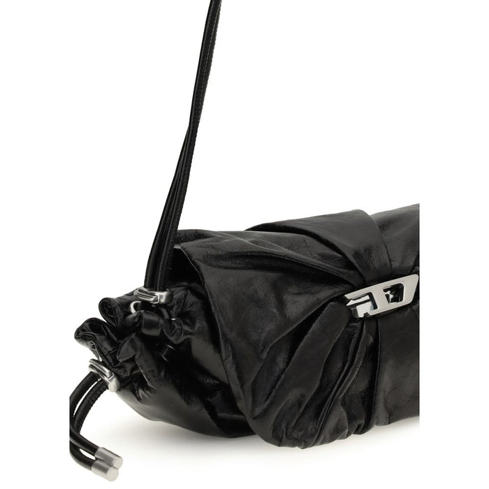 Diesel Black Calf Leather Bos Taurus Shoulder Bag