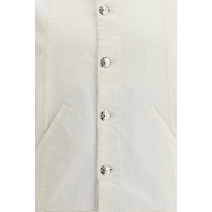 Brunello Cucinelli White Cotton Denim Jacket
