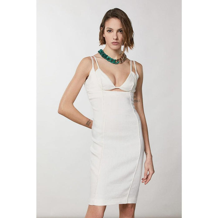 Patrizia Pepe White Flax Casual Dress